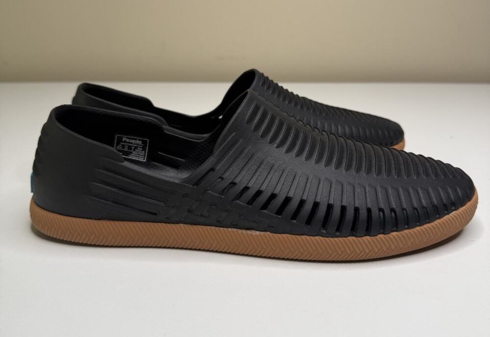 People Footwear Rio Sandals Mens 10 Black EVA Water Friendly Slip On Loafer